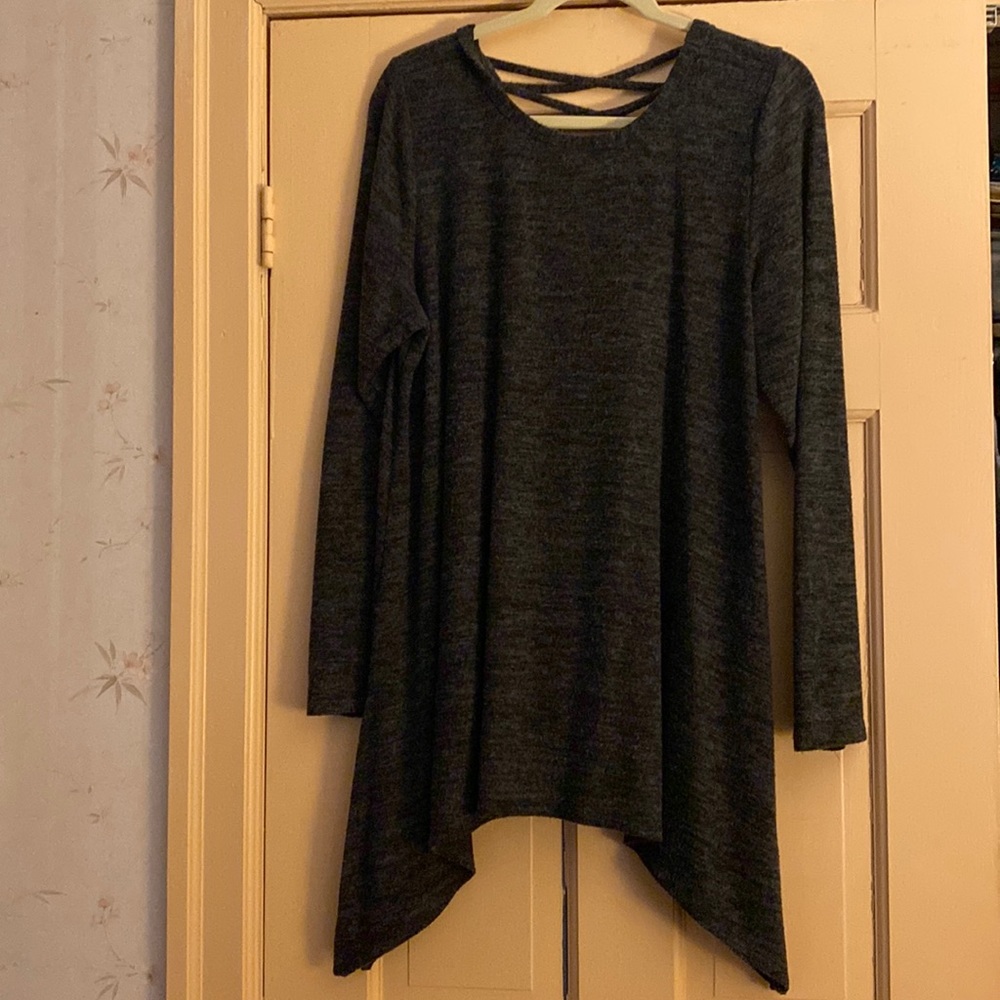 Super Soft Plush Back Lattice Tee